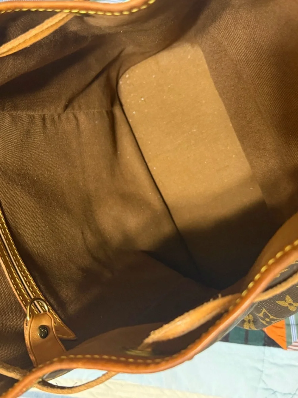 Louis Vuitton Monogram Canvas Backpack in Brown with Tan Trim and Gold Hardware - Picture 5 of 8